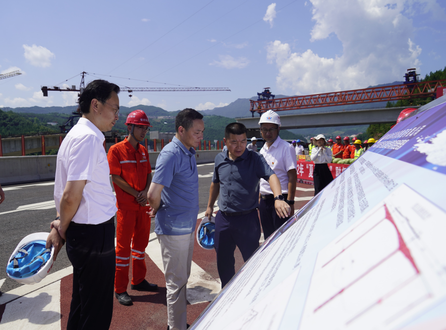 蜀道集團黨委委員、副董事長周黎明一行赴鎮廣公司一線開展安全環保、防汛減災專項檢查暨2022年“夏送清涼”慰問活動1.png